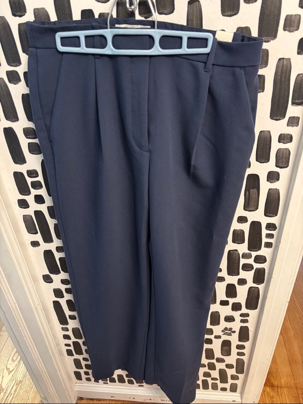 Abercrombie & Fitch Navy Straight-Leg Trousers